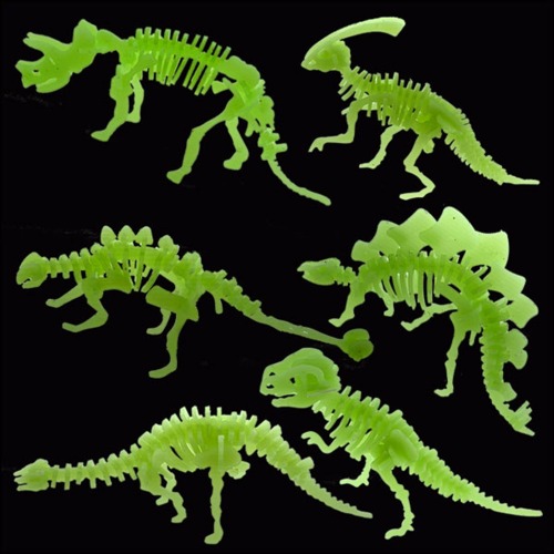 3D 입체 미니야광 공룡화석퍼즐(6종 세트)