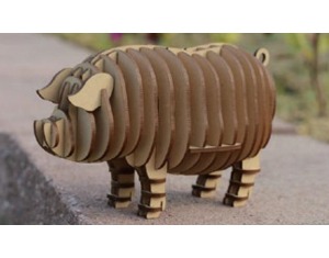3D Puzzle 나무(고급 친환경)-돼지