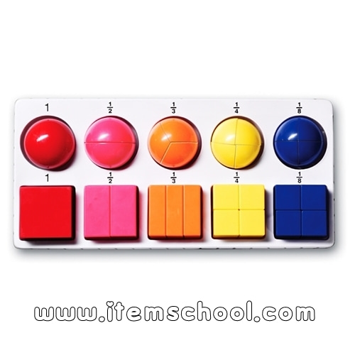 [EDU 0911] 자석 입체 분수모형 Magnetic Rainbow Fraction® Cubes and Spheres