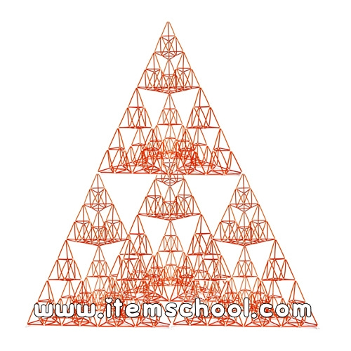 시에르핀스키삼각형 (이등변 4단계)