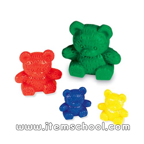 곰 세 마리 기본 모형(80개) Three Bear Family® Counters - Basic Set (4색상, 3크기)