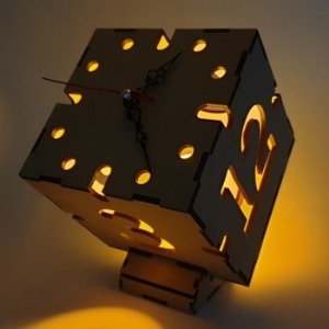 큐브조명시계